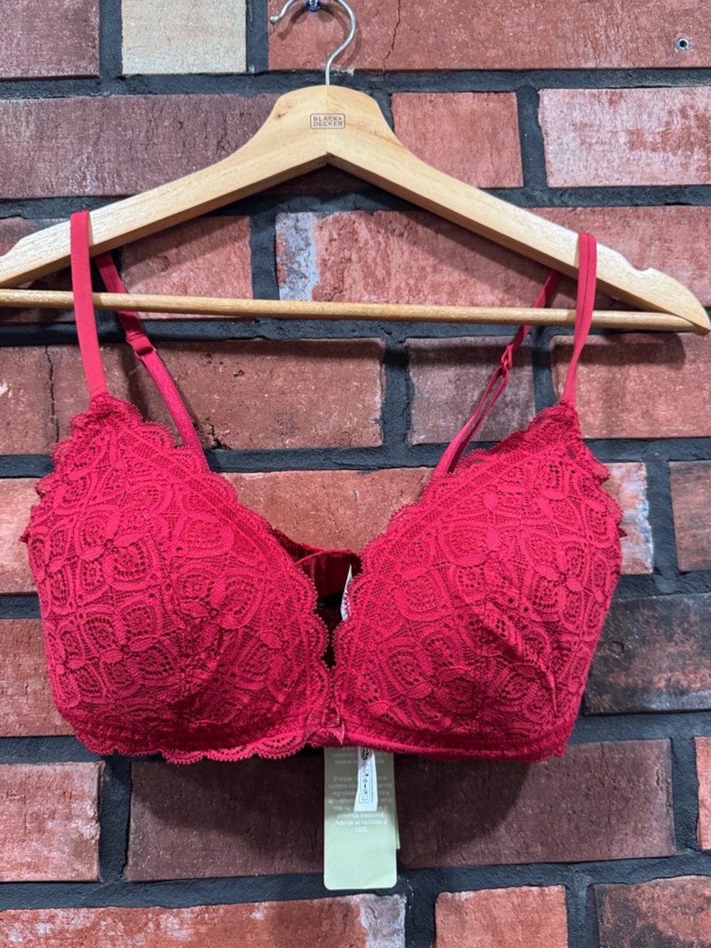 intimissimi Red Lace Plunge Bra